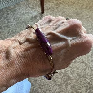 Bangle bracelet with stones